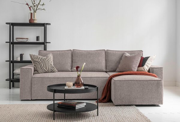 ROHOVÁ SEDAČKA, textil, sivá, biela MID.YOU - Sedačky, Online Only
