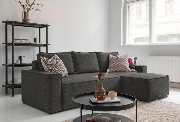 ROHOVÁ SEDAČKA, textil, tmavosivá MID.YOU - Sedačky, Online Only