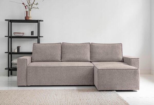ROHOVÁ SEDAČKA, textil, sivá, biela MID.YOU - Sedačky, Online Only