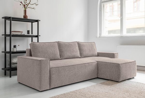 ROHOVÁ SEDAČKA, textil, sivá, biela MID.YOU - Sedačky, Online Only