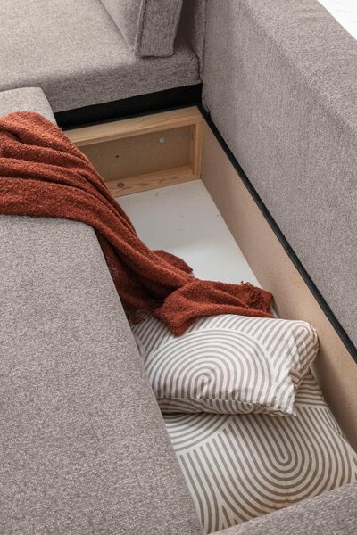 ROHOVÁ SEDAČKA, textil, sivá, biela MID.YOU - Sedačky, Online Only