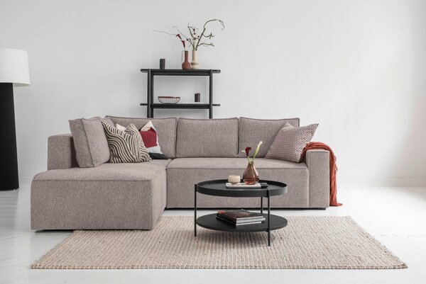 ROHOVÁ SEDAČKA, textil, sivá, biela MID.YOU - Sedačky, Online Only