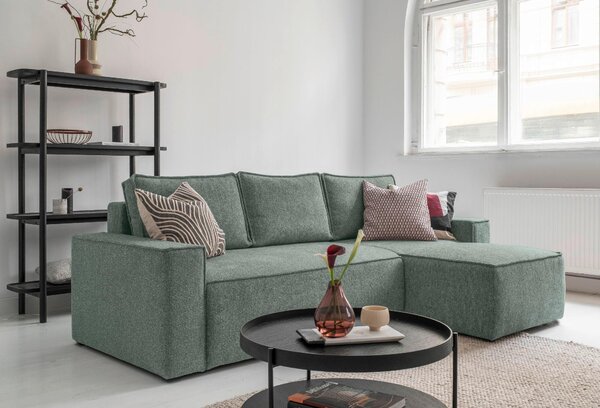 ROHOVÁ SEDAČKA, textil, zelená MID.YOU - Sedačky, Online Only