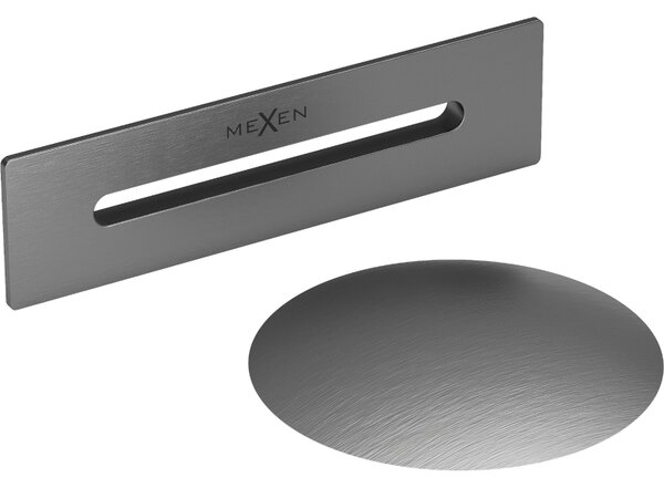 Mexen Uni prepad s prepadom do voľne stojacej vane, brúsená gun gray - 5100-66