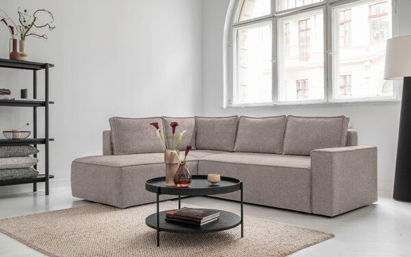 ROHOVÁ SEDAČKA, textil, sivá, biela MID.YOU - Sedačky, Online Only