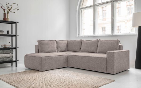 ROHOVÁ SEDAČKA, textil, sivá, biela MID.YOU - Sedačky, Online Only