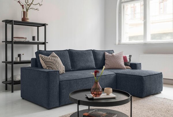 ROHOVÁ SEDAČKA, textil, tmavomodrá MID.YOU - Sedačky, Online Only