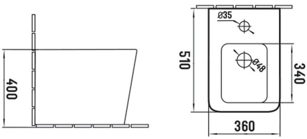 Mexen Cube bidet stojaci, biely - 36925000
