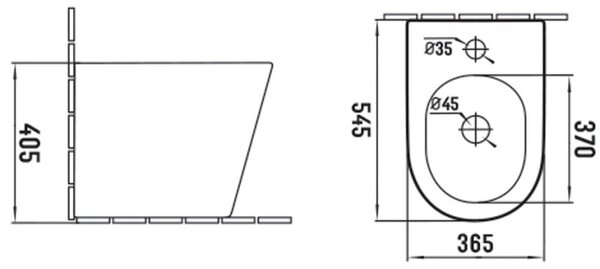 Mexen Rico stojaci bidet, biely - 36725100