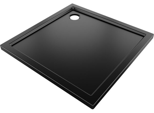 Mexen Flow štvorcová sprchová vanička slim 85 x 85 cm, čierny mat - 46S708585