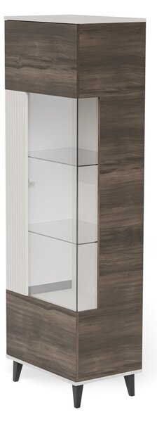 Halmar Vitrína RANDOM 2 W-1 kašmír/orech/čierna