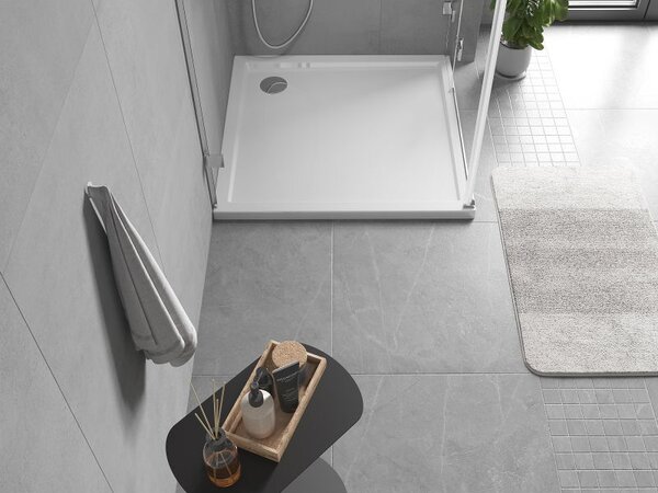 Mexen Flow sprchová vanička štvorcová slim 75 x 75 cm, biely lesk - 46S107575