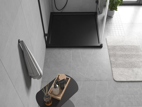 Mexen Flow štvorcová sprchová vanička slim 85 x 85 cm, čierny mat - 46S708585