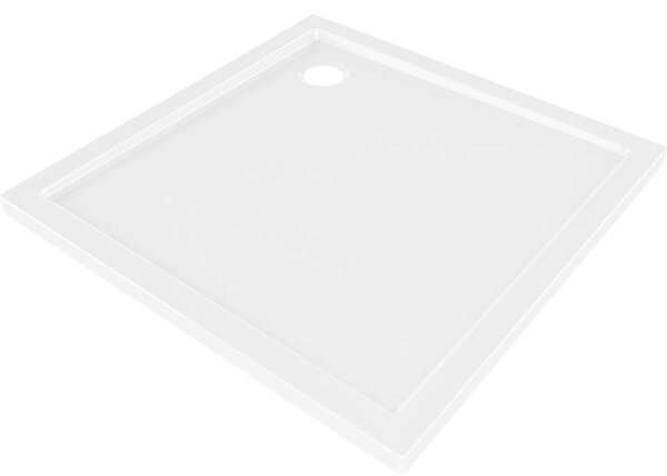 Mexen Flow sprchová vanička štvorcová slim 75 x 75 cm, biely lesk - 46S107575