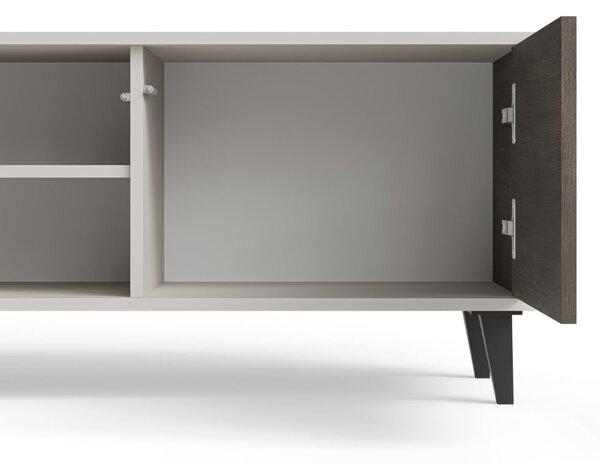 Halmar Televízny stolík RANDOM 2 RTV-1 150 cm kašmír/orech/čierna