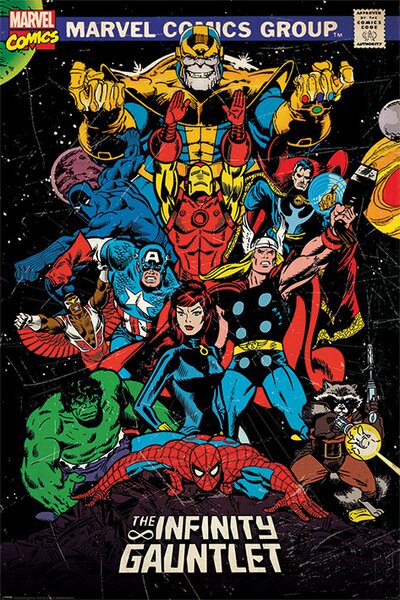 Plagát, Obraz - Marvel Retro - The Infinity Gauntlet, (61 x 91.5 cm)