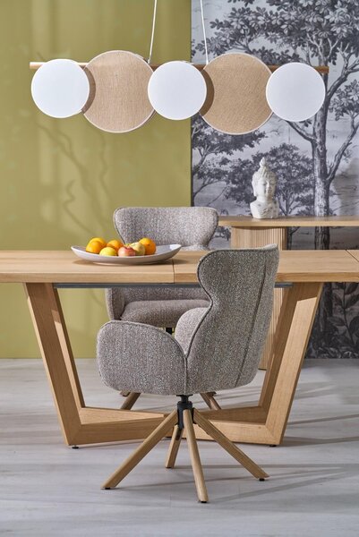 Halmar Rozkladací jedálenský stôl MASSIVE 3 160(250)x90 dub prírodný