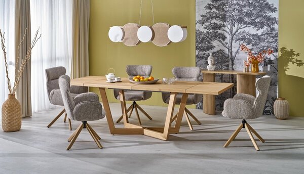 Halmar Rozkladací jedálenský stôl MASSIVE 3 160(250)x90 dub prírodný