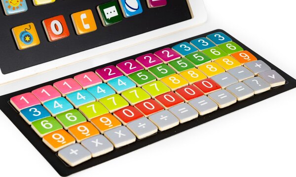Drevený vzdelávací tablet a magnetická tabuľa ECOTOYS