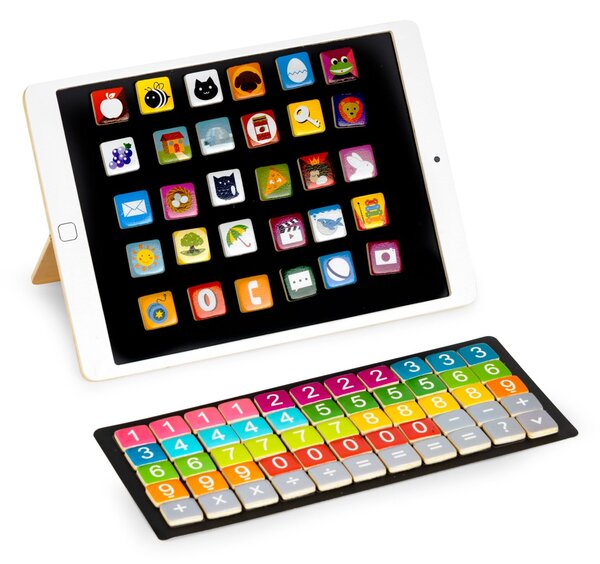 Drevený vzdelávací tablet a magnetická tabuľa ECOTOYS