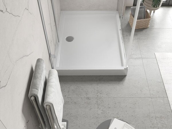 Mexen Flow+ obdĺžniková sprchová vanička 90 x 80 cm, biely lesk - 46R108090H