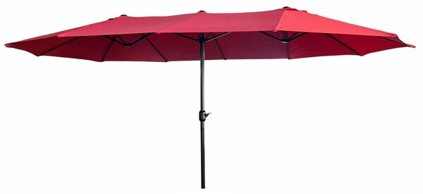 Ak furniture Dvojitý záhradný slnečník TILIA 460x270 cm červený