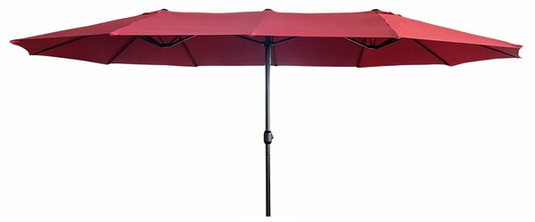 Ak furniture Dvojitý záhradný slnečník TILIA 460x270 cm červený