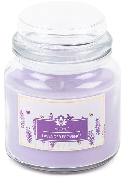 Arome Veľká vonná sviečka v skle Lavender Provence, 424 g