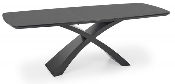 Halmar Rozkladací jedálenský stôl SILVESTRO 180(220)x89 tmavo sivý/čierny