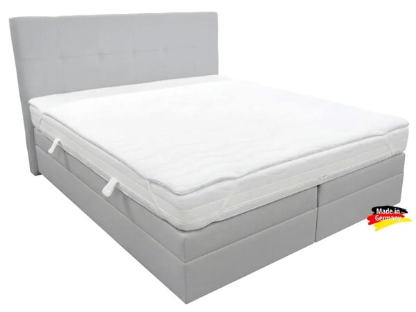 Zltahala.sk Kontinentálna posteľ Emma Premium Home boxspring 200x160 sv. sivá s úložným priestorom