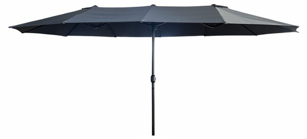 Ak furniture Dvojitý záhradný slnečník TILIA 460x270 cm tmavosivý