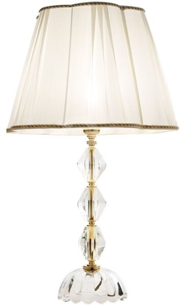 Ondaluce - Krištáľová stolná lampa BRIGIDA 1xE27/15W/230V krémová/priehľadná