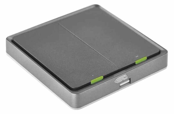 GoSmart Prenosný ovládač scén IP-2002ZB, ZigBee 3.0, 2-tlačidlový (H5015)