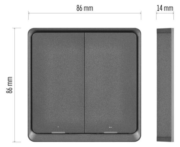 GoSmart Prenosný ovládač scén IP-2002ZB, ZigBee 3.0, 2-tlačidlový (H5015)