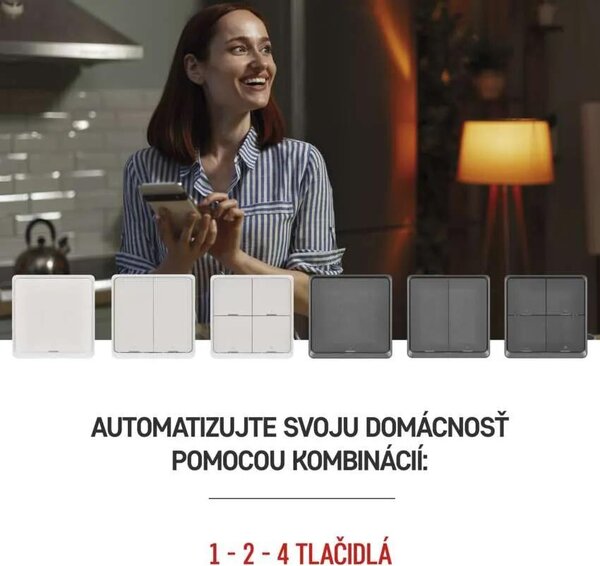 GoSmart Prenosný ovládač scén IP-2001ZB, ZigBee 3.0, 1-tlačidlový (H5014)