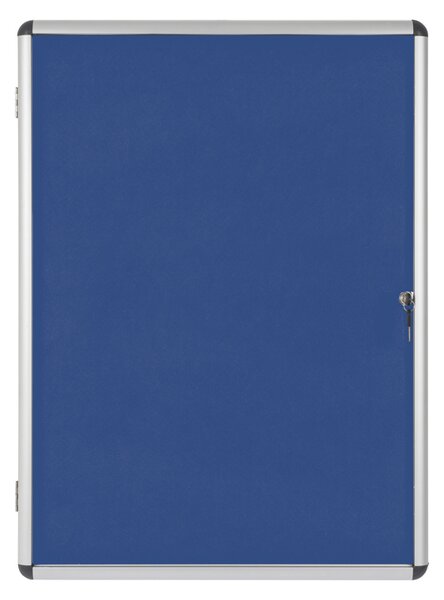 Informačná vitrína s textilným povrchom, modrá, 720 x 980 mm