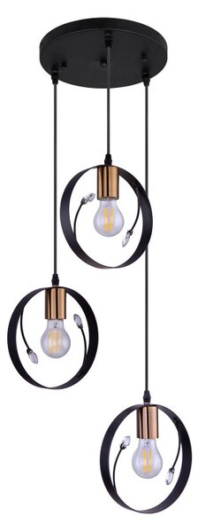 Globo 15346-3 závesné stropné svietidlo Vigo 3x60W | E27 - čierna