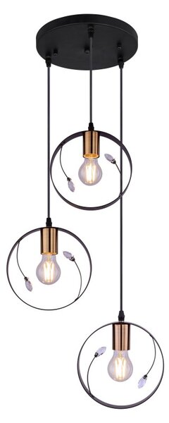 Globo 15346-3 závesné stropné svietidlo Vigo 3x60W | E27 - čierna