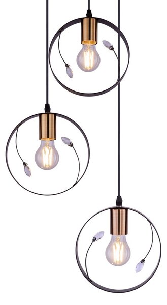 Globo 15346-3 závesné stropné svietidlo Vigo 3x60W | E27 - čierna