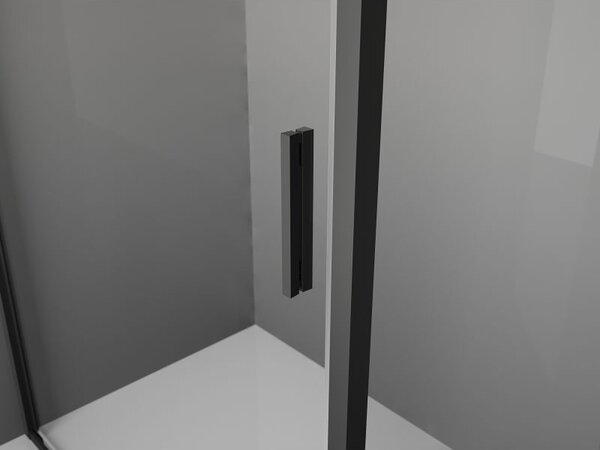 Mexen Exo výklopná sprchová kabína 100 x 90 cm, transparentná, čierna - 817-100-090-70-00