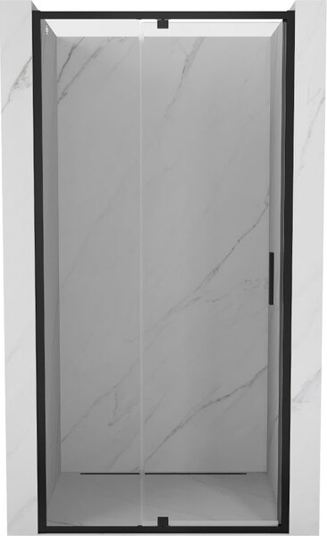 Mexen Exo sprchové dvere otočné 90 cm, transparentné, čierne - 819-090-000-70-00