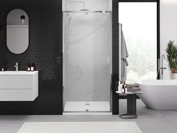Mexen Exo sprchové dvere otváracie 105 cm, transparentné, chróm - 819-105-000-01-00