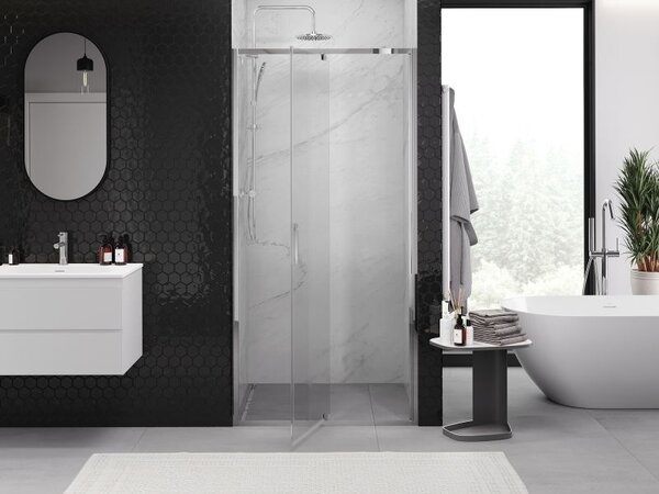 Mexen Exo sprchové dvere otváracie 105 cm, transparentné, chróm - 819-105-000-01-00