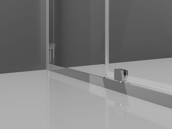Mexen Exo sprchové dvere výklopné 160 cm, transparentné, chróm - 819-160-000-01-00
