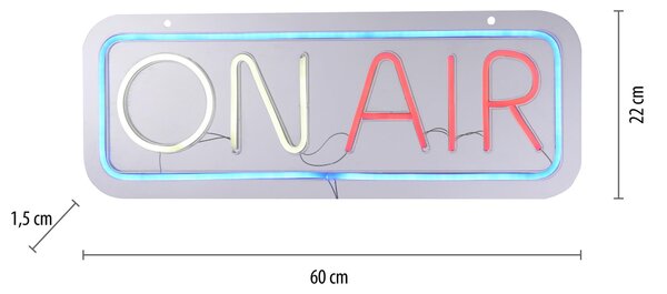 DEKORAČNÉ LED SVIETIDLO, 60/1,5/22 cm - Interiérové svietidlá