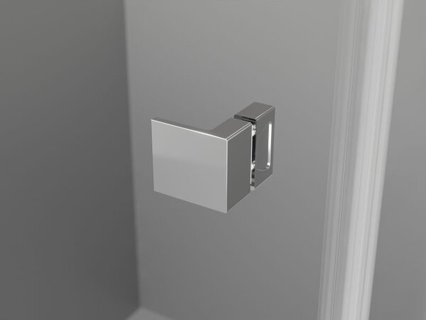 Mexen Lunar L päťuholníková sprchová kabína výkyvná pravá 80 x 80 cm, transparentná, chróm - 831L-080P-080L-01-00-P