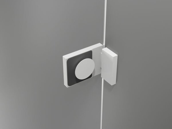 Mexen Lunar sprchové dvere otváracie ľavé 90 cm, transparentné, biele - 834-090-000-20-00-L