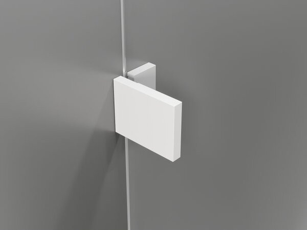 Mexen Lunar sprchové dvere otváracie ľavé 90 cm, transparentné, biele - 834-090-000-20-00-L