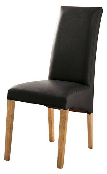 Jedálenská stolička FOXI III dub olejovaný/textilná koža čierna