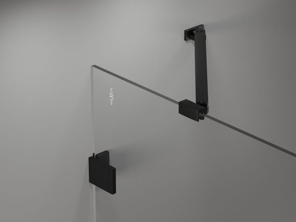 Mexen Lunar sprchové dvere otváracie ľavé 85 cm, transparentné, čierne - 834-085-000-70-00-L